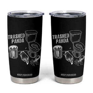 Funny Trashed Panda Tumbler Cup Drunk Raccoon in Toilet Meme Hot Mess TS02 Black Print Your Wear