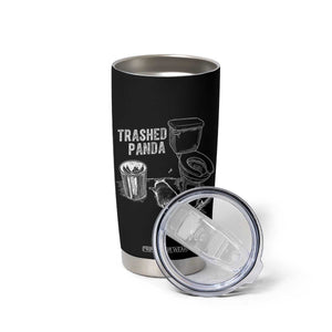 Funny Trashed Panda Tumbler Cup Drunk Raccoon in Toilet Meme Hot Mess TS02 Print Your Wear