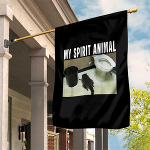 Funny Trashed Panda My Spirit Animal Garden Flag Drunk Raccoon in Toilet Meme Hot Mess TS02 Print Your Wear