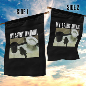 Funny Trashed Panda My Spirit Animal Garden Flag Drunk Raccoon in Toilet Meme Hot Mess TS02 Print Your Wear