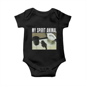 Funny Trashed Panda My Spirit Animal Baby Onesie Drunk Raccoon in Toilet Meme Hot Mess TS02 Black Print Your Wear