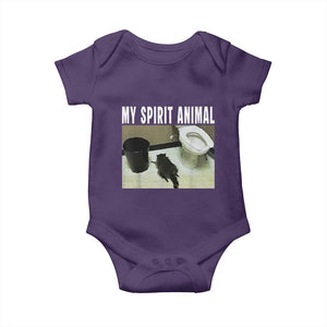 Funny Trashed Panda My Spirit Animal Baby Onesie Drunk Raccoon in Toilet Meme Hot Mess TS02 Purple Print Your Wear