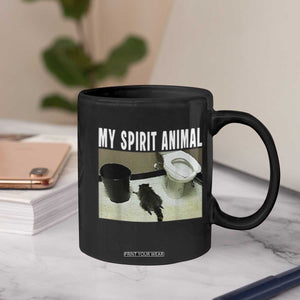 Funny Trashed Panda My Spirit Animal Coffee Mug Drunk Raccoon in Toilet Meme Hot Mess TS02 Print Your Wear