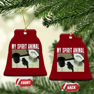 Funny Trashed Panda My Spirit Animal Ceramic Ornament Drunk Raccoon in Toilet Meme Hot Mess TS02 Print Your Wear