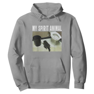 Funny Trashed Panda My Spirit Animal Hoodie Drunk Raccoon in Toilet Meme Hot Mess TS02 Sport Gray Print Your Wear