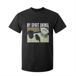 Funny Trashed Panda My Spirit Animal T Shirt For Kid Drunk Raccoon in Toilet Meme Hot Mess TS02 Black Print Your Wear