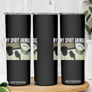 Funny Trashed Panda My Spirit Animal Skinny Tumbler Drunk Raccoon in Toilet Meme Hot Mess TS02 Print Your Wear