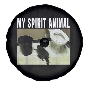 Funny Trashed Panda My Spirit Animal Spare Tire Cover Drunk Raccoon in Toilet Meme Hot Mess TS02 Print Your Wear