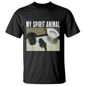 Funny Trashed Panda My Spirit Animal T Shirt Drunk Raccoon in Toilet Meme Hot Mess TS02 Black Print Your Wear
