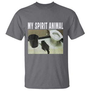 Funny Trashed Panda My Spirit Animal T Shirt Drunk Raccoon in Toilet Meme Hot Mess TS02 Charcoal Print Your Wear