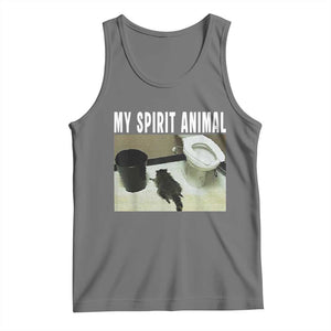 Funny Trashed Panda My Spirit Animal Tank Top Drunk Raccoon in Toilet Meme Hot Mess TS02 Black Heather Print Your Wear