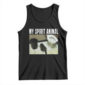 Funny Trashed Panda My Spirit Animal Tank Top Drunk Raccoon in Toilet Meme Hot Mess TS02 Black Print Your Wear