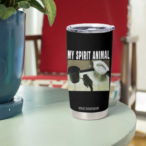 Funny Trashed Panda My Spirit Animal Tumbler Cup Drunk Raccoon in Toilet Meme Hot Mess TS02 Print Your Wear