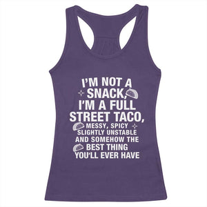 Im a Full Street Taco Racerback Tank Top Funny Hot Mess Icons Foodie Flirts Meme TS02 Purple Print Your Wear