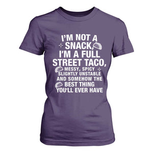 Im a Full Street Taco T Shirt For Women Funny Hot Mess Icons Foodie Flirts Meme TS02 Purple Print Your Wear
