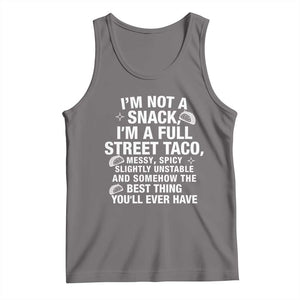 Im a Full Street Taco Tank Top Funny Hot Mess Icons Foodie Flirts Meme TS02 Deep Heather Print Your Wear