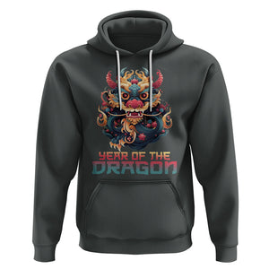 Year Of The Dragon 2024 Hoodie Happy Lunar Chinese New Year Astrology Horoscopes TS02 Dark Heather Printyourwear