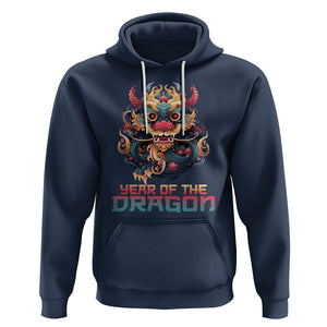 Year Of The Dragon 2024 Hoodie Happy Lunar Chinese New Year Astrology Horoscopes TS02 Navy Printyourwear