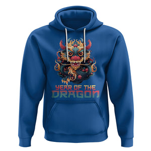 Year Of The Dragon 2024 Hoodie Happy Lunar Chinese New Year Astrology Horoscopes TS02 Royal Blue Printyourwear
