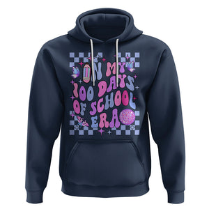 In My 100 Days of School Era Hoodie Retro Groovy TS02 Navy Printyourwear