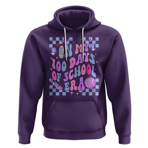 In My 100 Days of School Era Hoodie Retro Groovy TS02 Purple Printyourwear