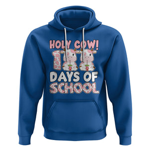 Holy Cow 100 Days of School Hoodie Cute Pink Dairy Cattle TS02 Royal Blue Printyourwear