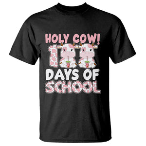 Holy Cow 100 Days of School T Shirt Cute Pink Dairy Cattle TS02 Black Printyourwear
