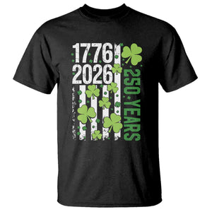 Irish American 250 Years 1776 2026 Patriotic Shamrock T Shirt St Patricks Day Ameria 250th Anniversary TS02 Black Print Your Wear