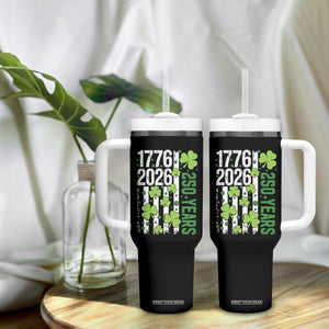 Irish American 250 Years 1776 2026 Patriotic Shamrock Tumbler With Handle St Patricks Day Ameria 250th Anniversary TS02 Print Your Wear