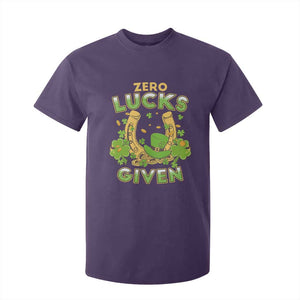 Funny St Patricks Day T Shirt For Kid Zero Lucks Given Irish Shamrock TS02 Purple Print Your Wear