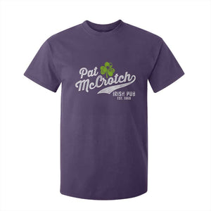 Funny St Patricks Day T Shirt For Kid Pat McCrotch Irish Adult Humor White TS02 Purple Print Your Wear