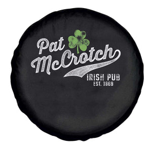 Funny St Patricks Day Spare Tire Cover Pat McCrotch Irish Adult Humor White TS02 Print Your Wear
