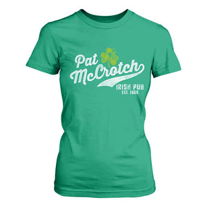 Funny St Patricks Day T Shirt For Women Pat McCrotch Irish Adult Humor White TS02 Irish Green Print Your Wear