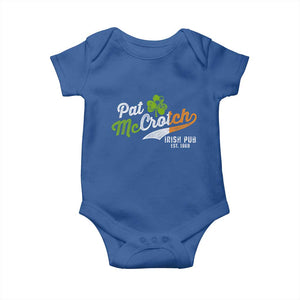 Funny St Patricks Day Baby Onesie Pat McCrotch Irish Adult Humor TS02 Royal Blue Print Your Wear