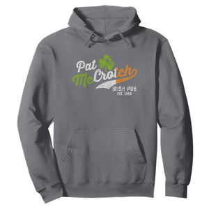 Funny St. Patricks Day Hoodie Pat McCrotch Irish Adult Humor TS02 Charcoal Printyourwear