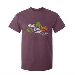 Funny St Patricks Day T Shirt For Kid Pat McCrotch Irish Adult Humor TS02 Maroon Print Your Wear