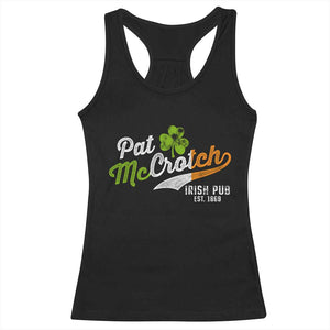Funny St Patricks Day Racerback Tank Top Pat McCrotch Irish Adult Humor TS02 Black Print Your Wear