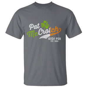Funny St. Patricks Day T Shirt Pat McCrotch Irish Adult Humor TS02 Charcoal Printyourwear