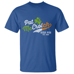 Funny St. Patricks Day T Shirt Pat McCrotch Irish Adult Humor TS02 Royal Blue Printyourwear