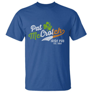 Funny St. Patricks Day T Shirt Pat McCrotch Irish Adult Humor TS02 Royal Blue Printyourwear