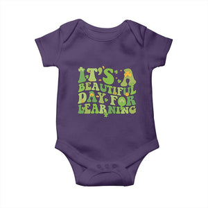 Funny St Patricks Day Baby Onesie It's Beautiful Day For Learning Students TS02 Purple Print Your Wear