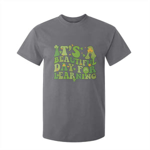 Funny St Patricks Day T Shirt For Kid It's Beautiful Day For Learning Students TS02 Charcoal Print Your Wear