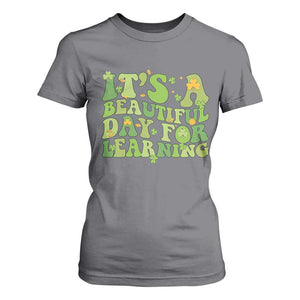 Funny St Patricks Day T Shirt For Women It's Beautiful Day For Learning Students TS02 Charcoal Print Your Wear