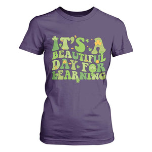 Funny St Patricks Day T Shirt For Women It's Beautiful Day For Learning Students TS02 Purple Print Your Wear