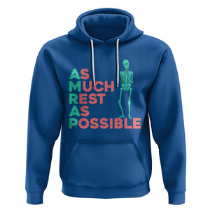Workout Skeleton Hoodie As Much Rest As Possible AMRAP Lazy Skeleton Funny Gym Quotes TS02 Royal Blue Printyourwear