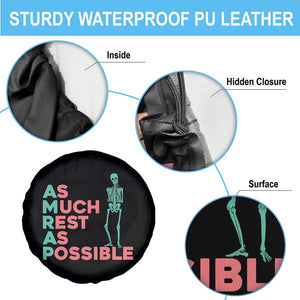 Workout Skeleton Spare Tire Cover As Much Rest As Possible AMRAP Lazy Skeleton Funny Gym Quotes TS02 Print Your Wear