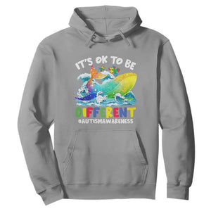 Whale Autism Awareness Hoodie It's Ok To Be Different Support Squad Mental Health TS02 Sport Gray Printyourwear