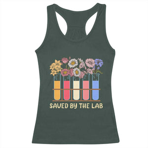 Lab Week Racerback Tank Top Saved By The Lab Medical Laboratory Tech Medical Lab Tech TS02 Dark Forest Green Print Your Wear