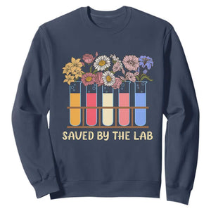 Lab Week Sweatshirt Saved By The Lab Medical Laboratory Tech Medical Lab Tech TS02 Navy Printyourwear
