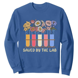 Lab Week Sweatshirt Saved By The Lab Medical Laboratory Tech Medical Lab Tech TS02 Royal Blue Printyourwear